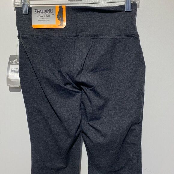 Spalding Women's Charcoal Heather True To The Game Yoga Crop Leggings Small NWT - Picture 7 of 7